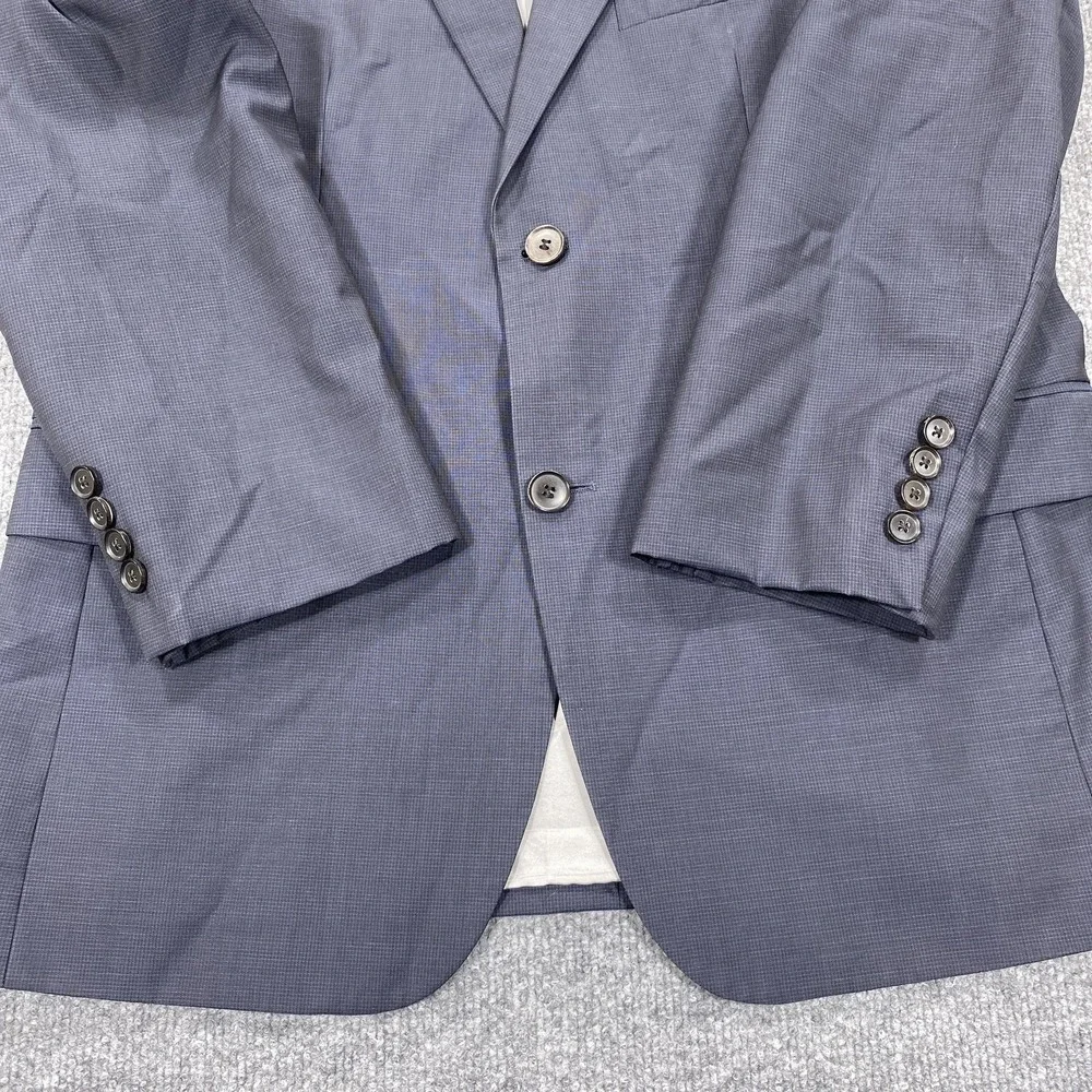 Hugo Boss Suit Jacket Mens 38S Gray Check Pasolini Movie Two Button‎ Lined